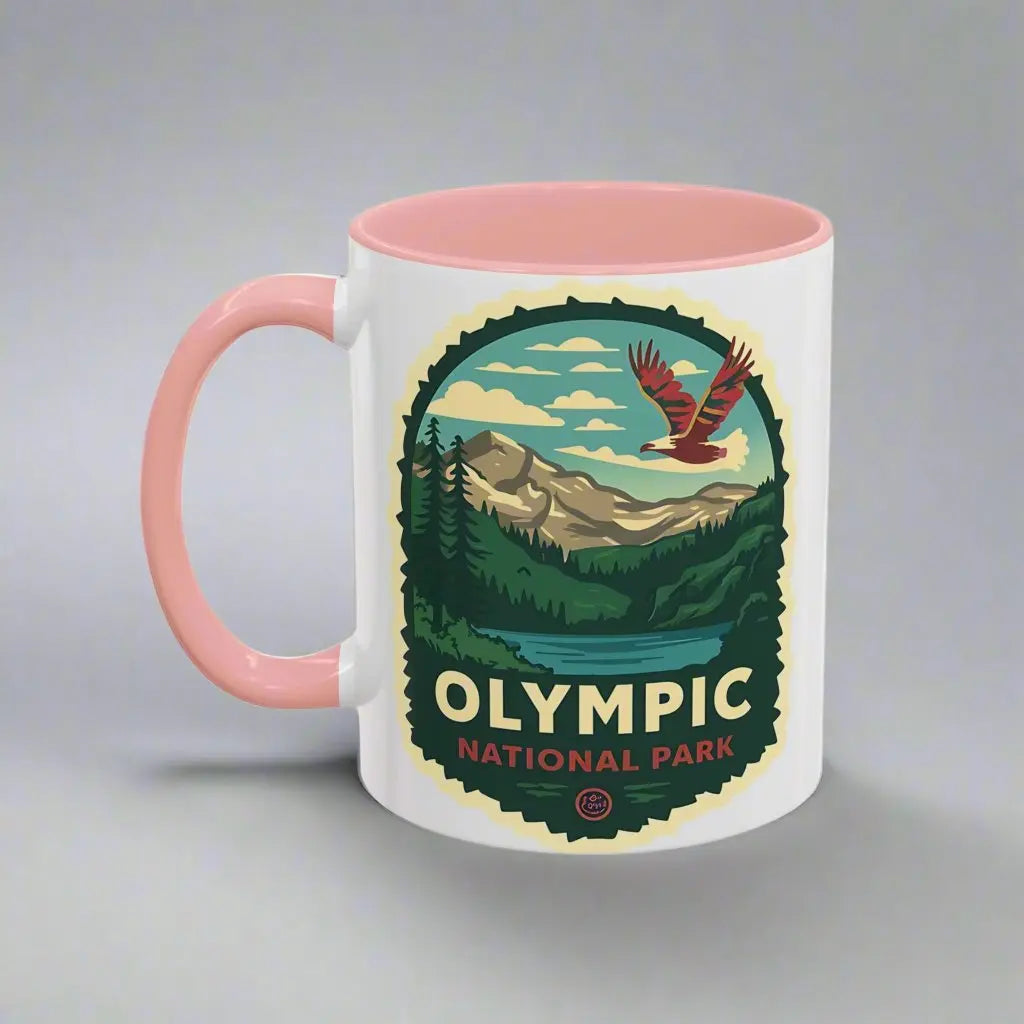 Glacier National Park Accent Coffee Mug 11oz 15oz Mug Printify 11oz Pink