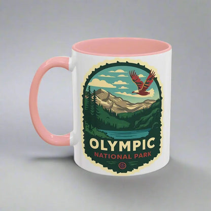 Glacier National Park Accent Coffee Mug 11oz 15oz Mug Printify 11oz Pink