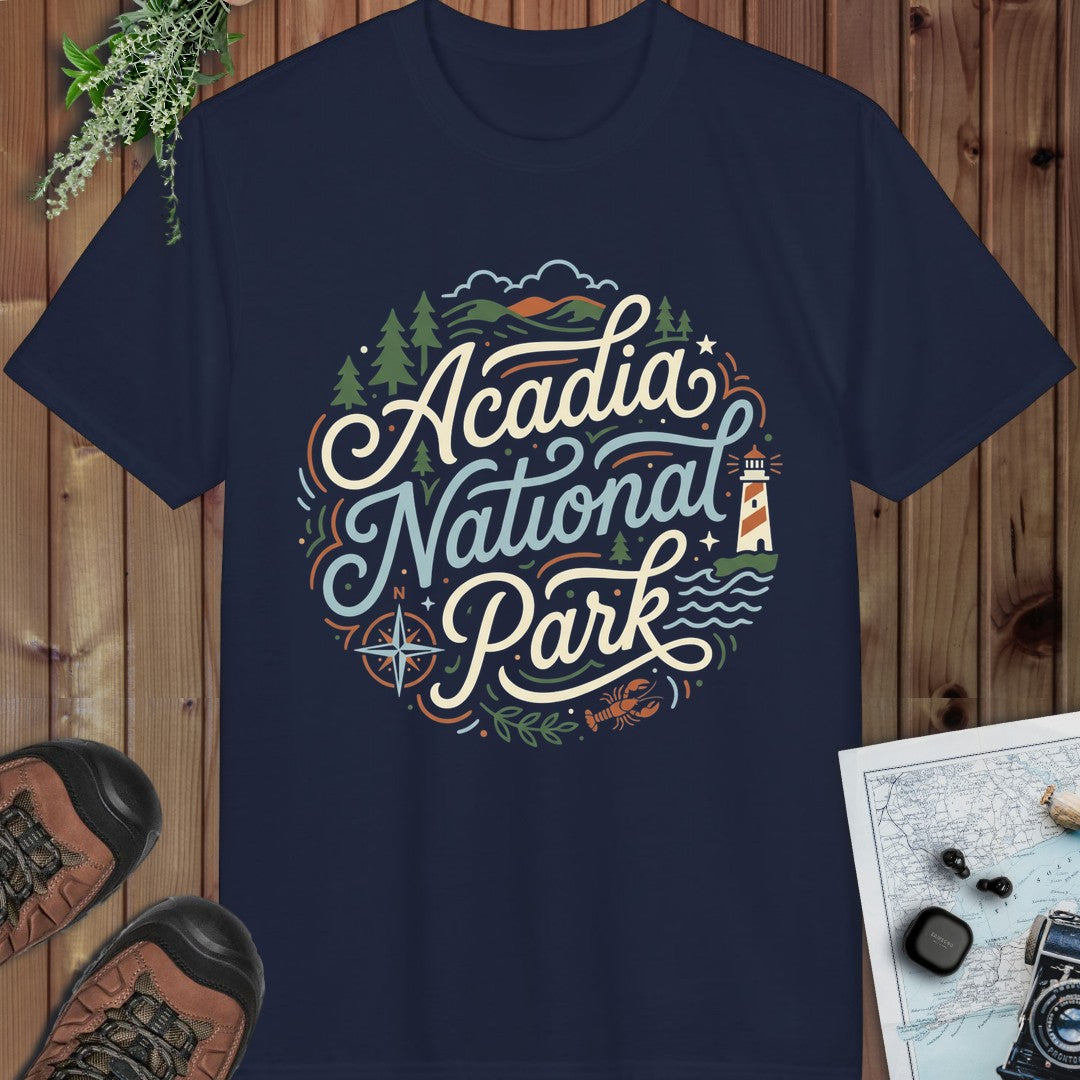 Acadia National Park Graphic T Shirt 1 Performance T-Shirt in Navy