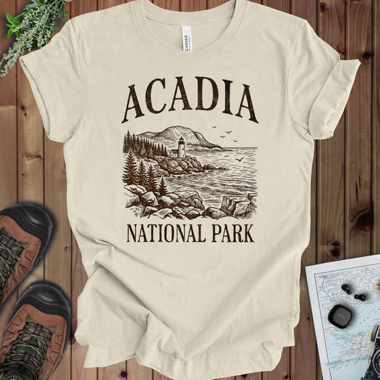 Acadia National Park Kids Rustic Graphic T-Shirt in Natural