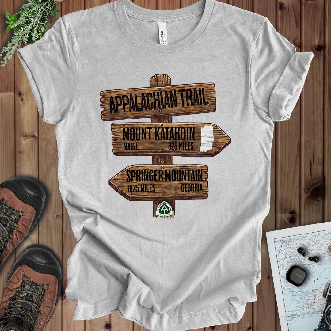 Appalachian Trail White Blaze Unisex  Katahdin Springer 2200 Miles Kids Graphic T-Shirt in Athletic Heather