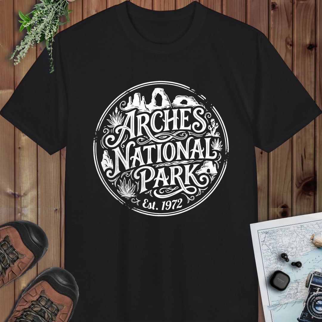 Arches National Park Graphic T Shirt Performance T-Shirt in Black
