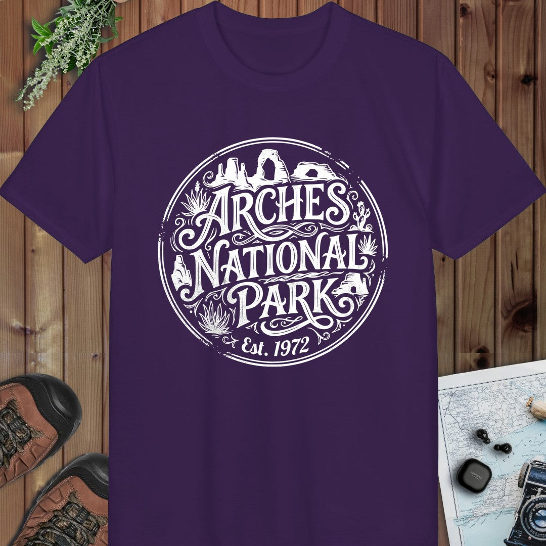 Arches National Park Graphic T Shirt Performance T-Shirt in Purple