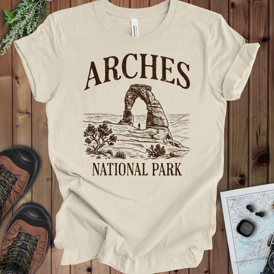 Arches National Park Kids Rustic Graphic T-Shirt in Natural