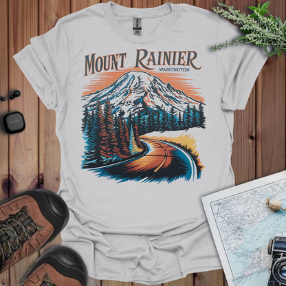 Mount Rainier Washington Unisex T-Shirt T-Shirt Printify S Ice Grey