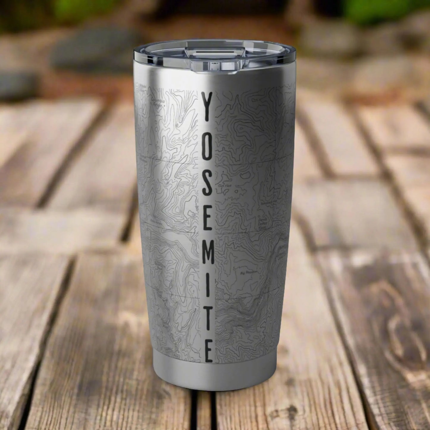 Yosemite National Park Topographic Tumbler 20oz Mug Printify