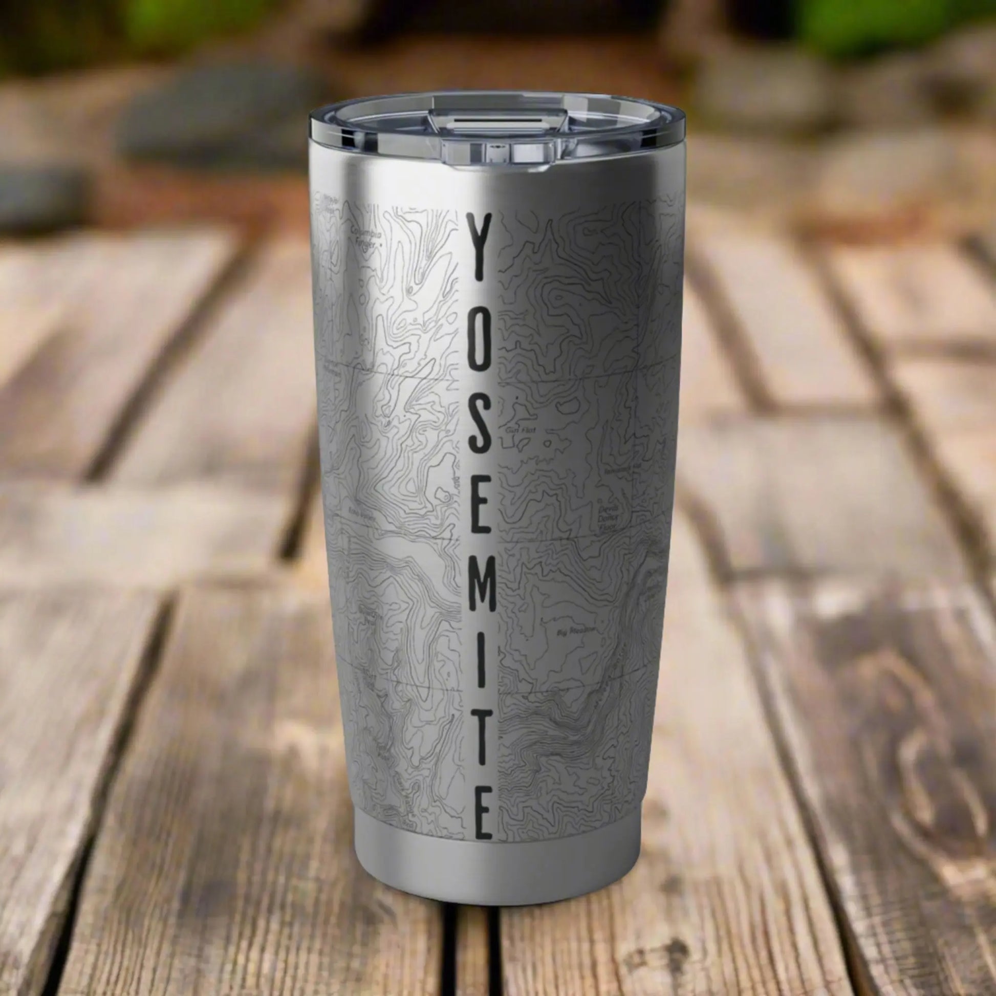 Yosemite National Park Topographic Tumbler 20oz Mug Printify