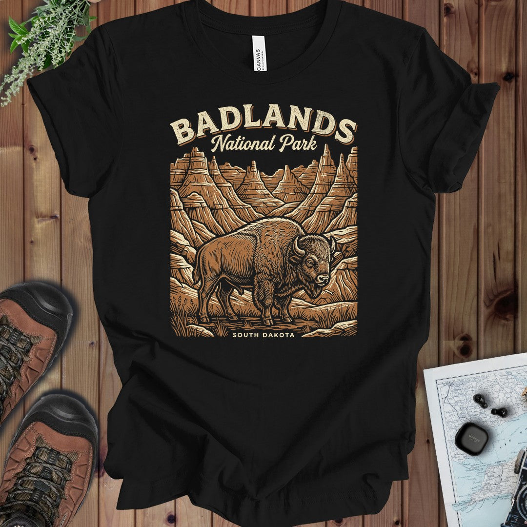 Badlands National Park kids poster graphic t-shirt primary kids product view