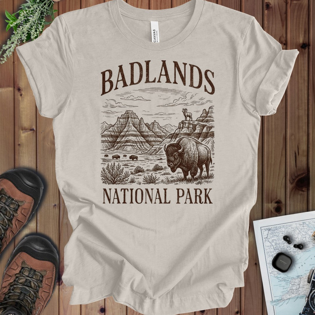 Badlands National Park kids rustic graphic t-shirt alternate kids shirt color