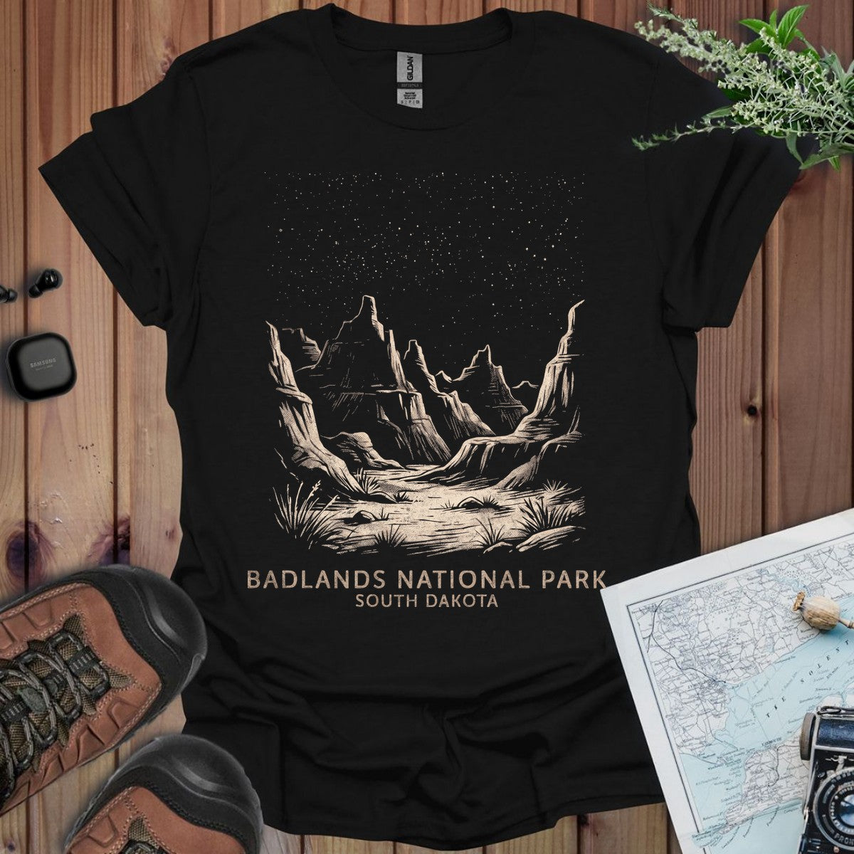 Badlands Nights Graphic T-Shirt in Black