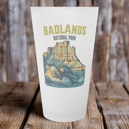 Badlands National Park Frosted Pint Drinkware teelaunch