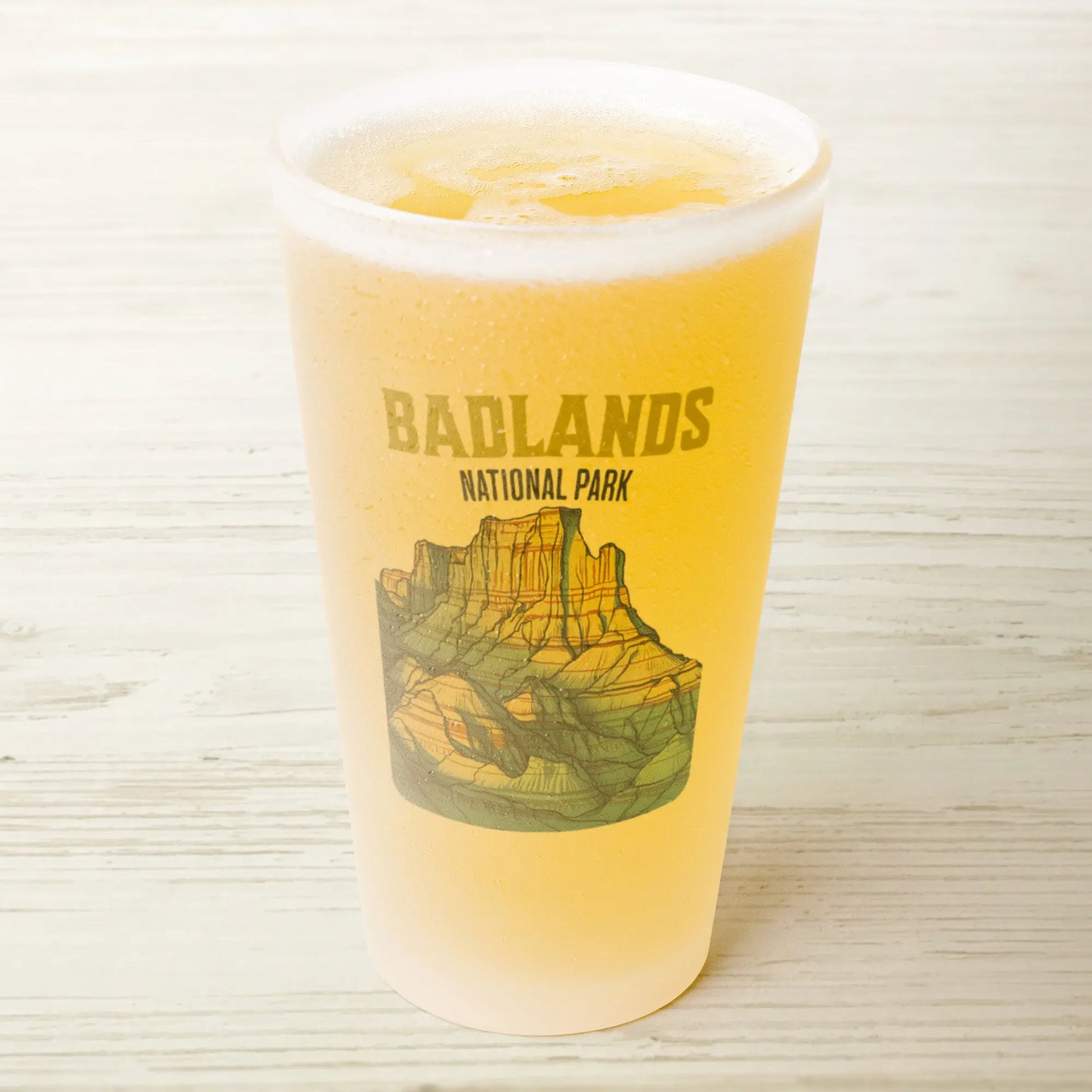 Badlands National Park Frosted Pint Drinkware teelaunch Default Title