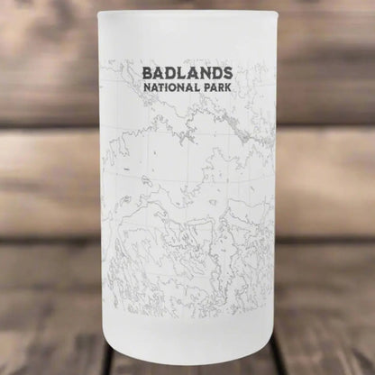 Badlands National Park Topographic Pint Mug Drinkware teelaunch