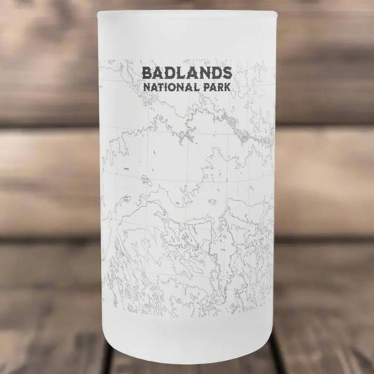Badlands National Park Topographic Pint Mug Drinkware teelaunch