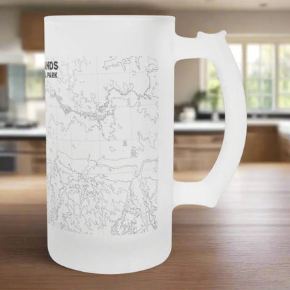 Badlands National Park Topographic Pint Mug Drinkware teelaunch