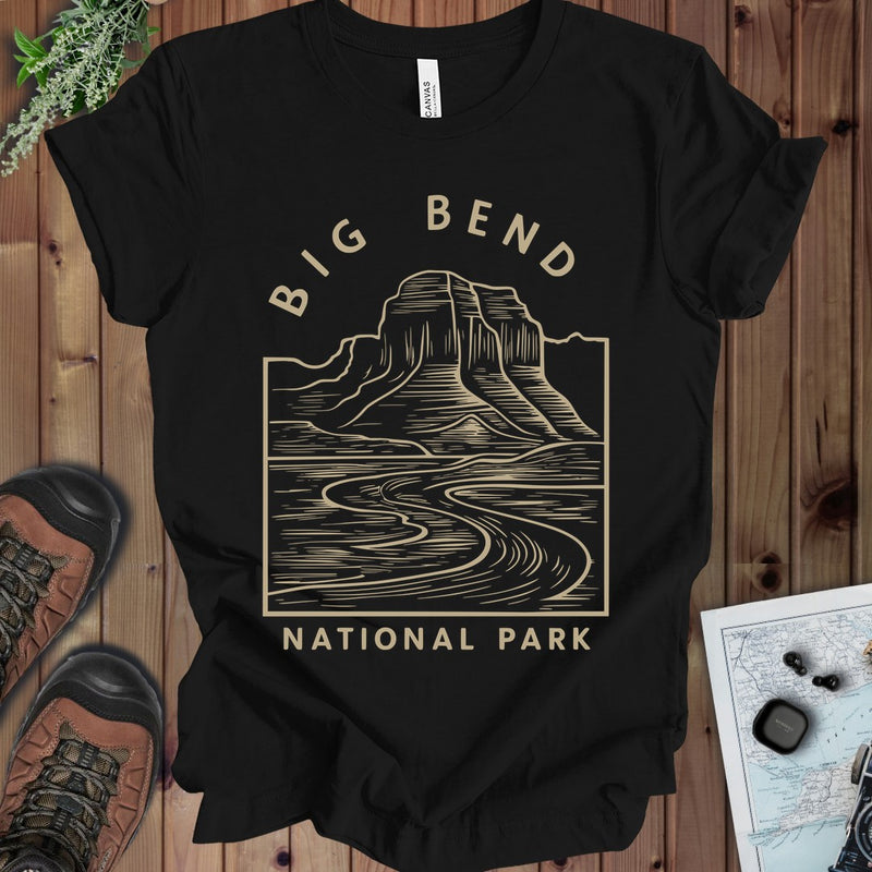 Big Bend National Park Kids Graphic T-Shirt in Black