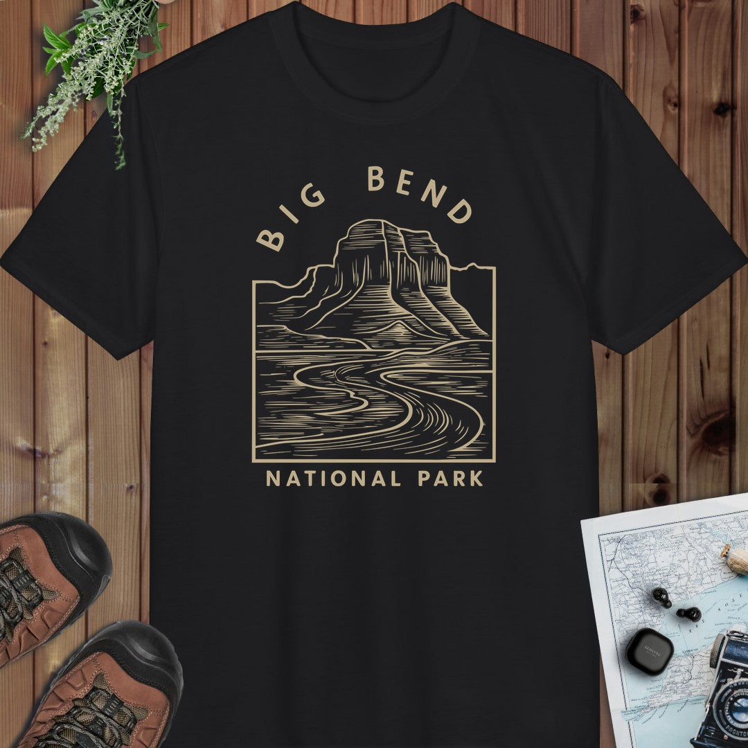 Big Bend National Park Performance T-Shirt in Black