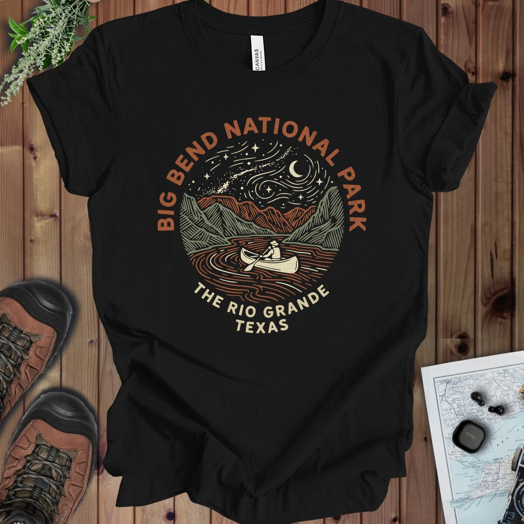 Big Bend National Park Kids Rio Grande Graphic T-Shirt in Black