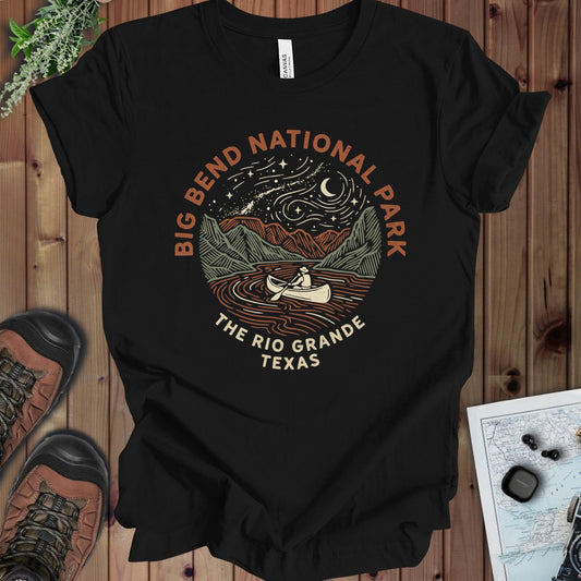 Big Bend National Park Kids Rio Grande Graphic T-Shirt in Black