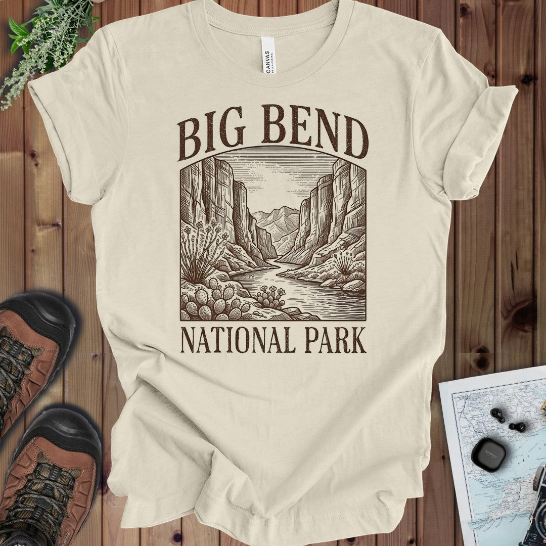 Big Bend National Park Kids Rustic Graphic T-Shirt in Natural