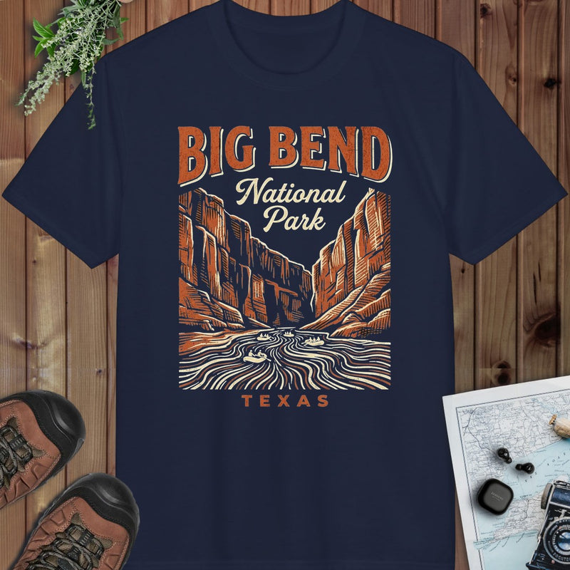 Big Bend National Park River Performance T-Shirt in Navy