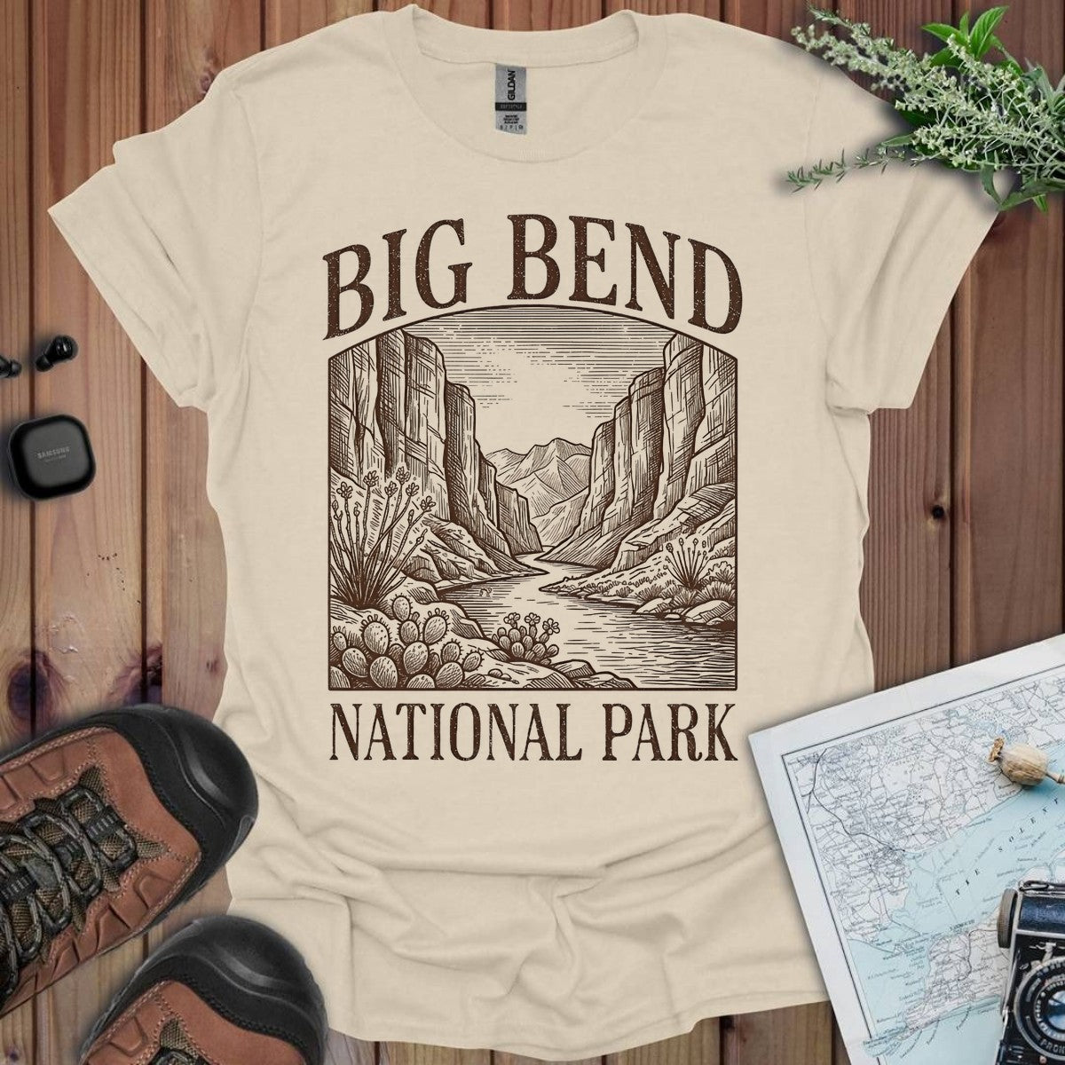 Big Bend National Park Rustic Graphic T-Shirt in Natural