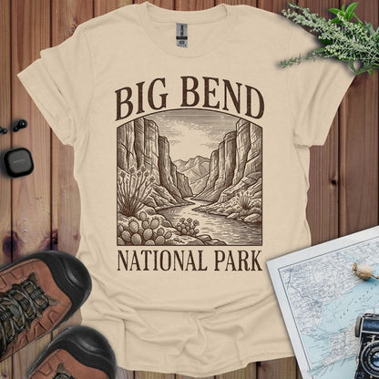 Big Bend National Park Rustic Graphic T-Shirt in Sand