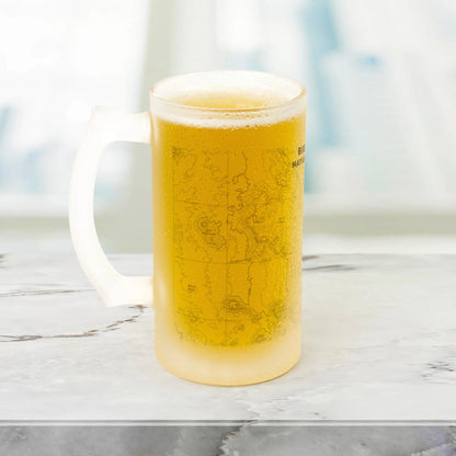 Big Bend National Park Topographic Frosted Pint Mug Drinkware teelaunch