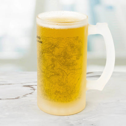 Big Bend National Park Topographic Frosted Pint Mug Drinkware teelaunch Default Title