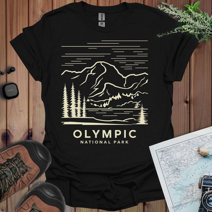 Olympic National Park Unisex T-Shirt T-Shirt Printify XS Black