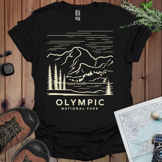 Olympic National Park Unisex T-Shirt T-Shirt Printify XS Black