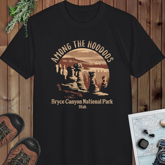 Bryce Canyon National Park  Fit Soft T Shirt Among The Hoodoos Performance T-Shirt in Black