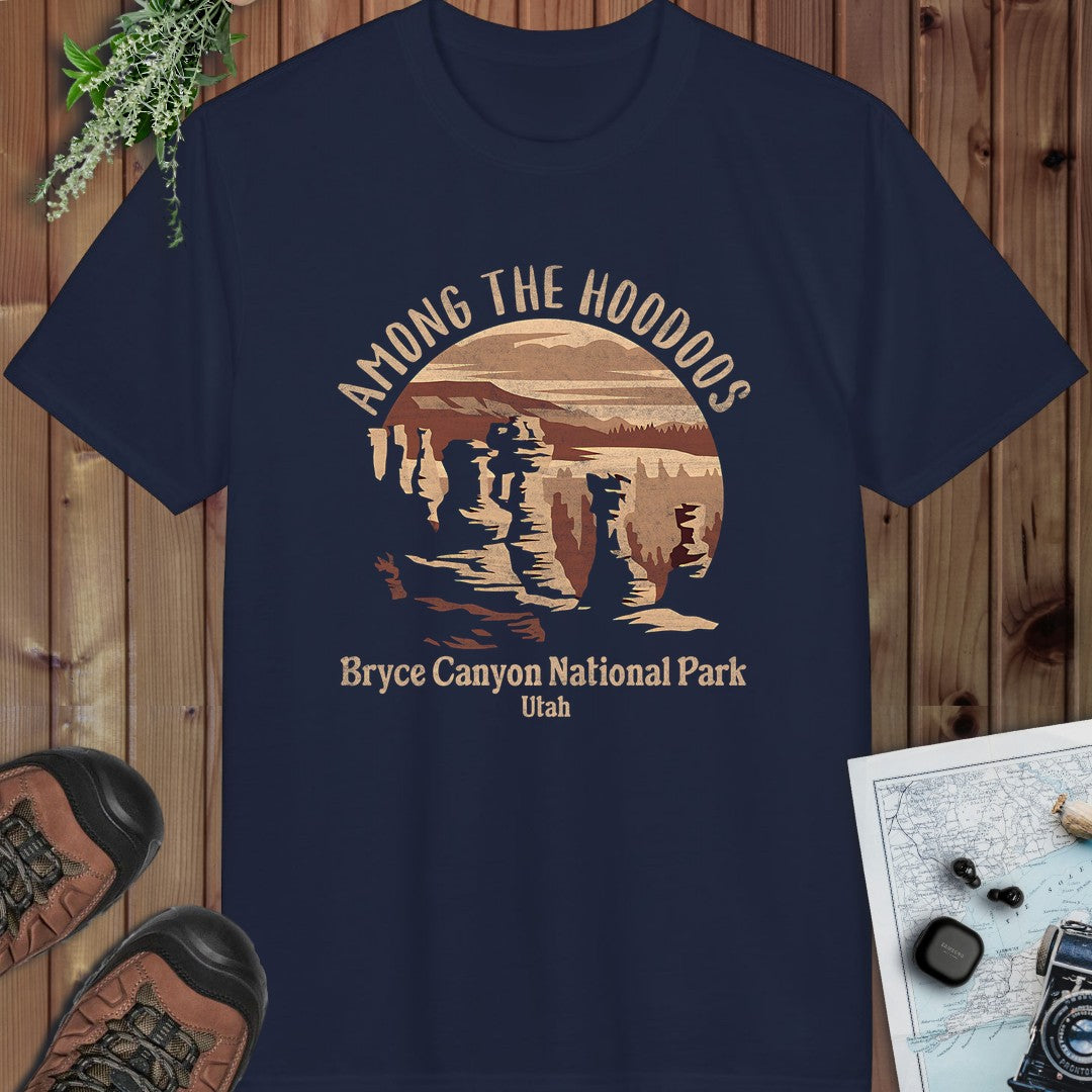 Bryce Canyon National Park  Fit Soft T Shirt Among The Hoodoos Performance T-Shirt in Navy