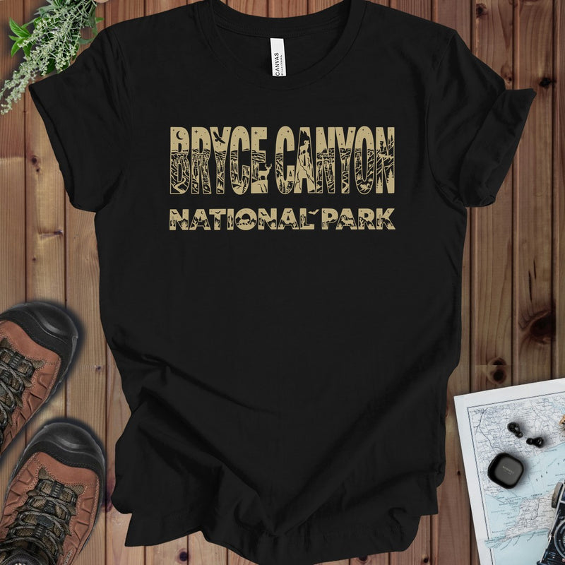 Bryce Canyon National Park Kids Silhouette Graphic T-Shirt in Black