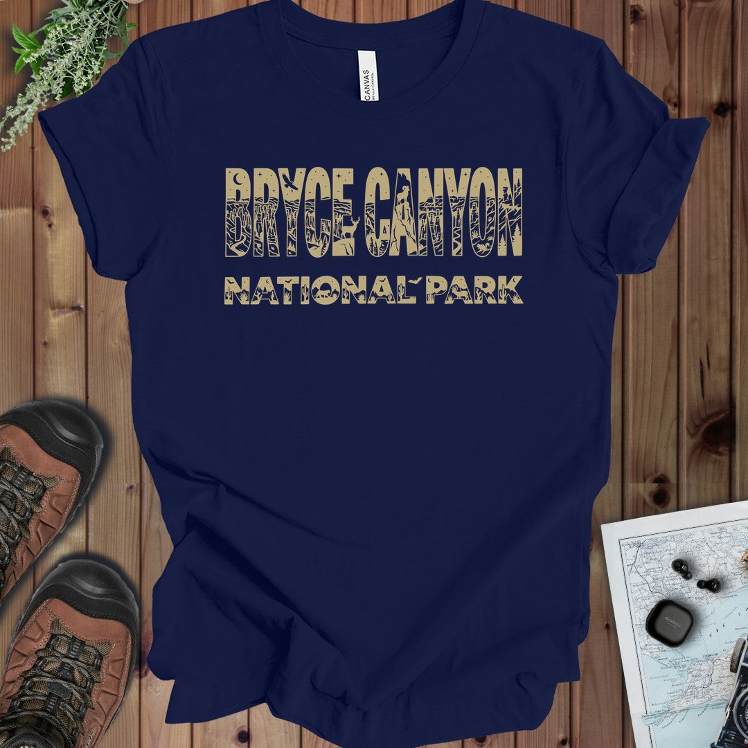 Bryce Canyon National Park Kids Silhouette Graphic T-Shirt in Navy
