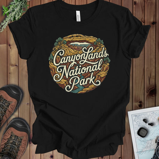 Canyonlands National Park Kids Curved Graphic T-Shirt in Black