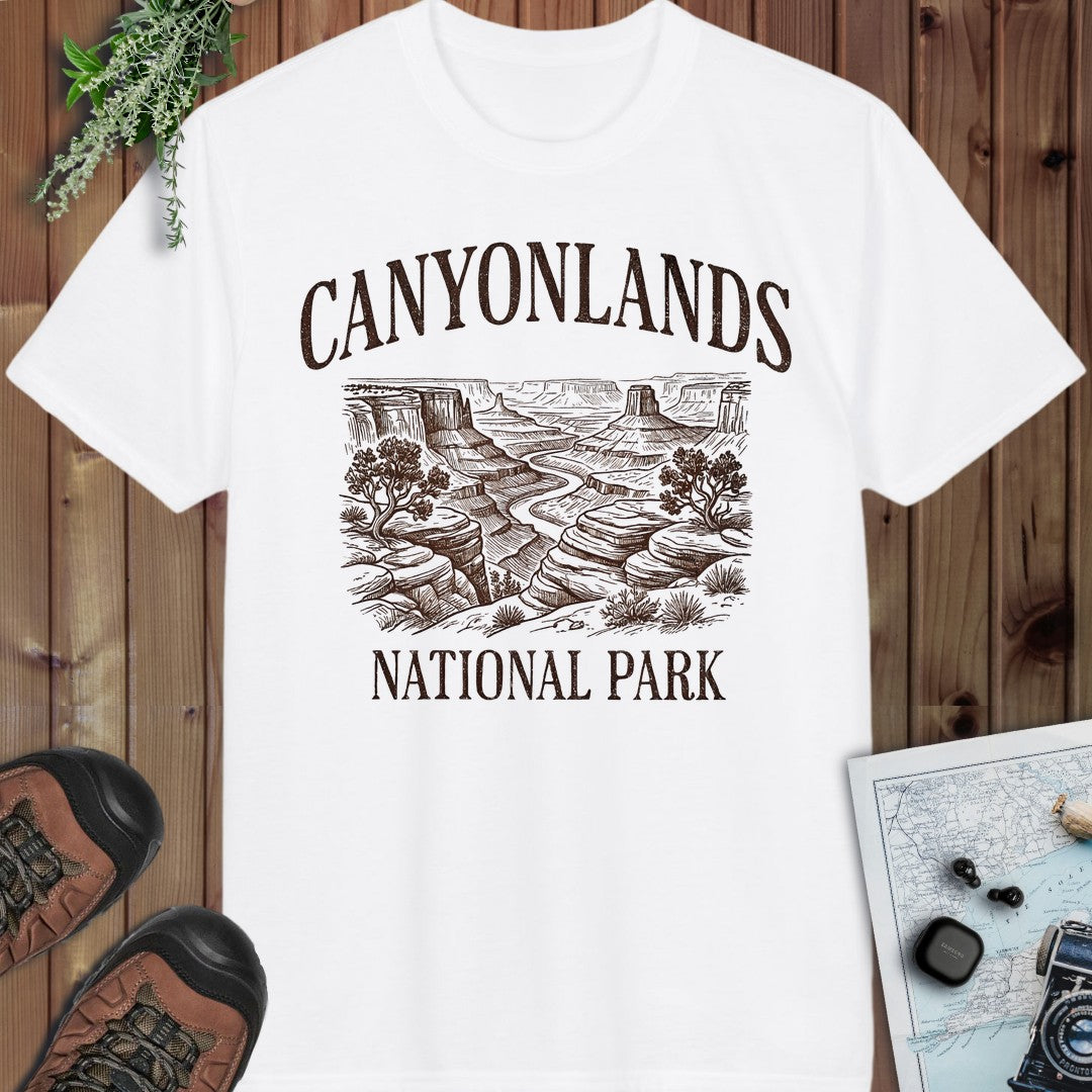 Canyonlands National Park Rustic Performance T-Shirt in White