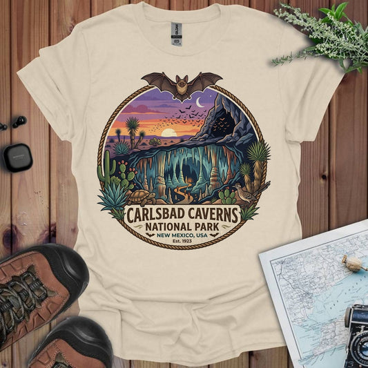 Carlsbad Caverns National Park Emblem Graphic T-Shirt in Natural