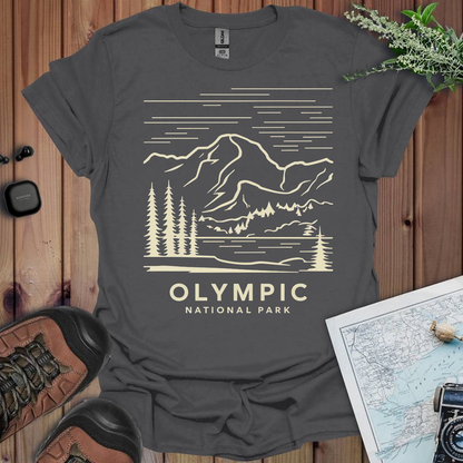 Olympic National Park Unisex T-Shirt T-Shirt Printify XS Charcoal
