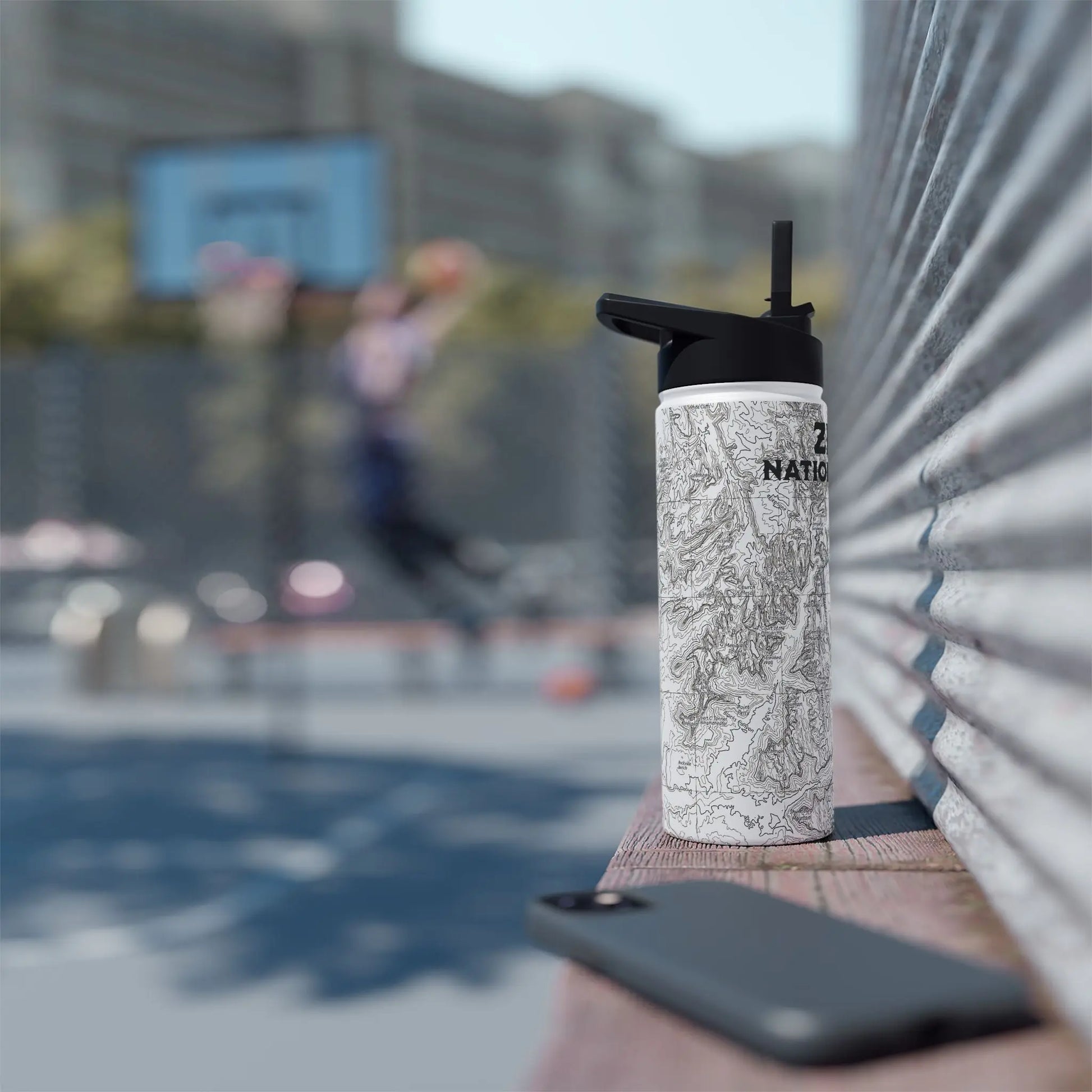 Zion National Park Insulated Stainless Steel Water Bottle (3 Sizes, 3 Lid Options) water bottle Printify