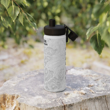 Glacier National Park Stainless Steel Water Bottle (3 Lids, 3 Sizes) water bottle Printify
