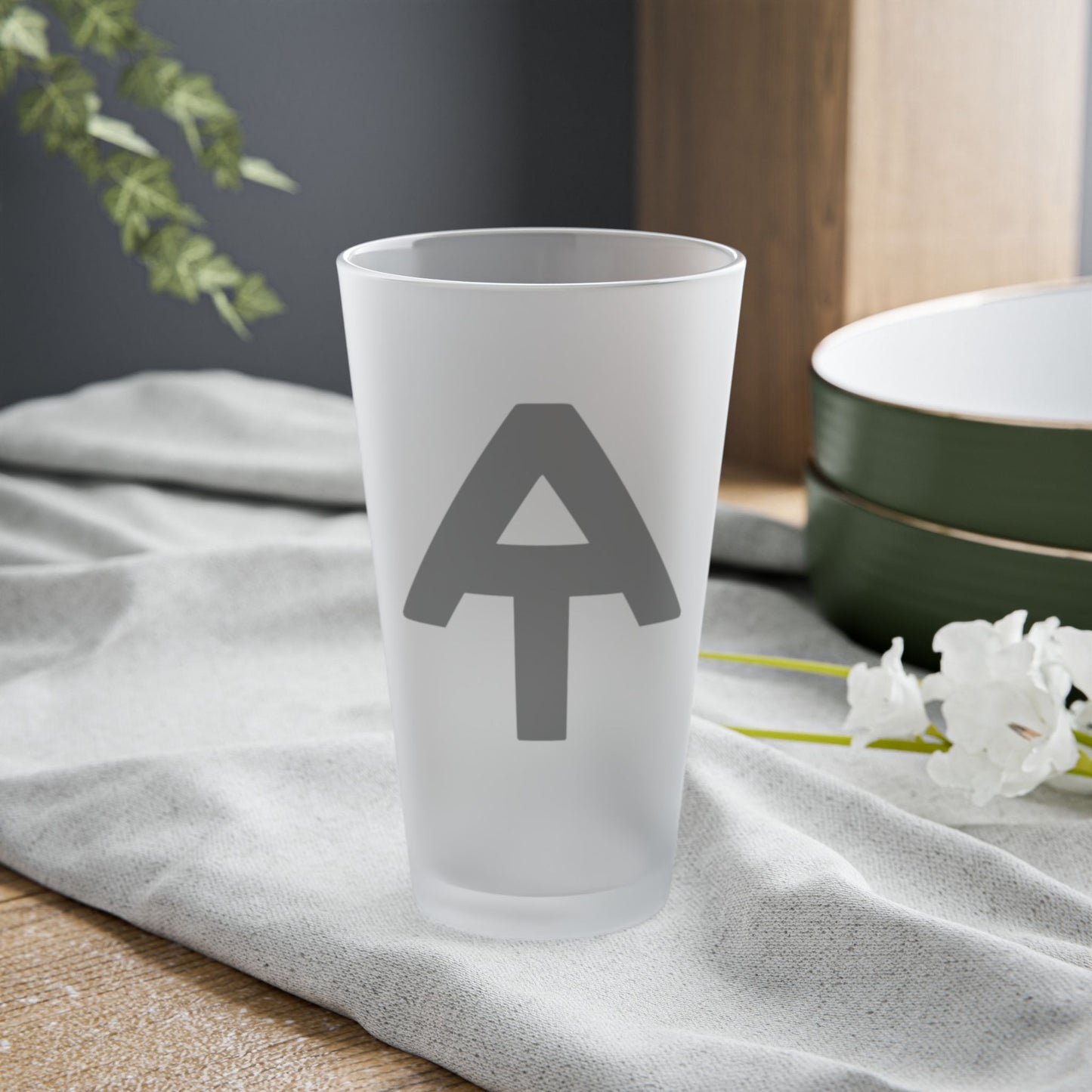 Appalachian Trail AT Arrow Frosted Pint Glass Frosted pint teelaunch