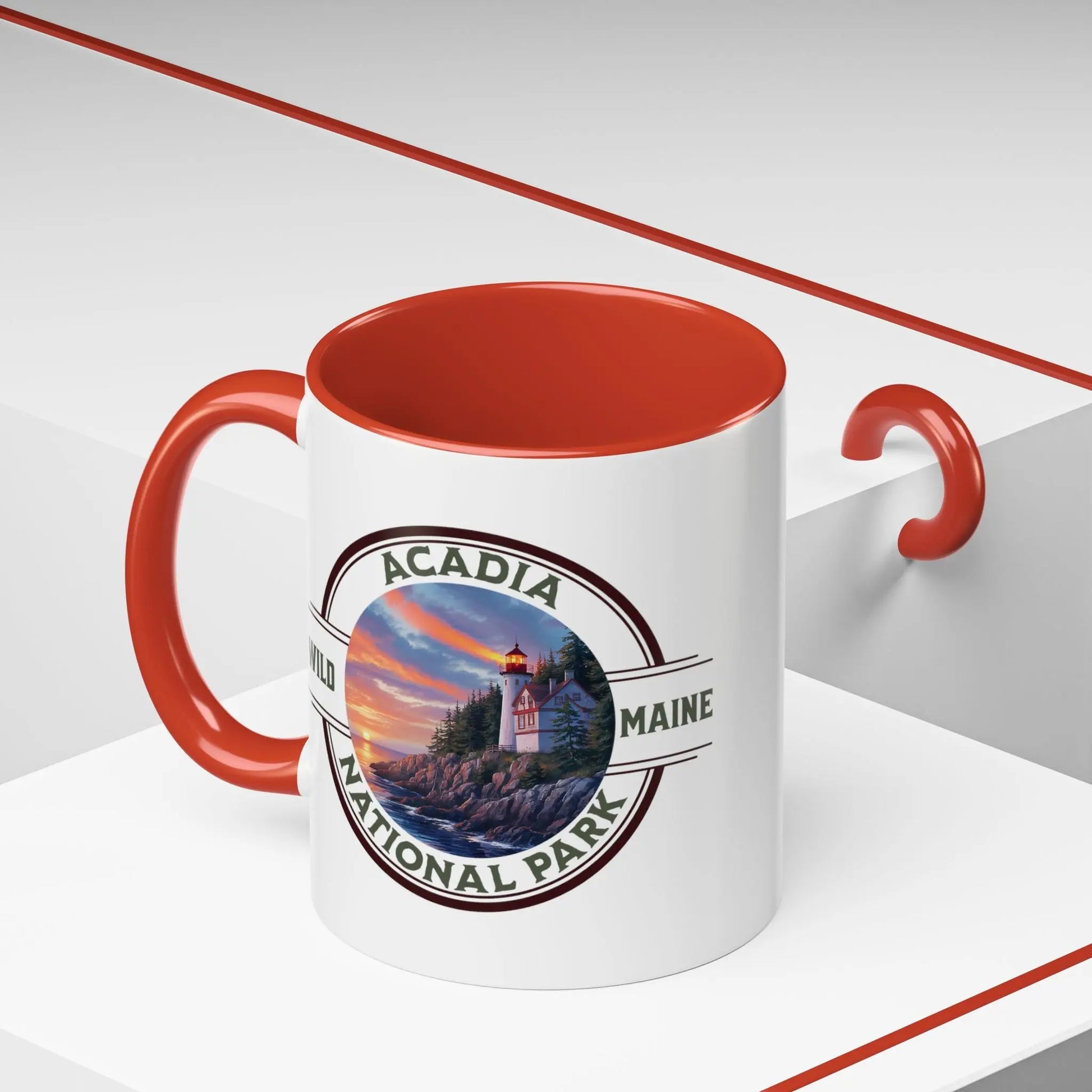 Acadia National Park Accent Mug (2 Sizes, 5 Colors) Mug teelaunch
