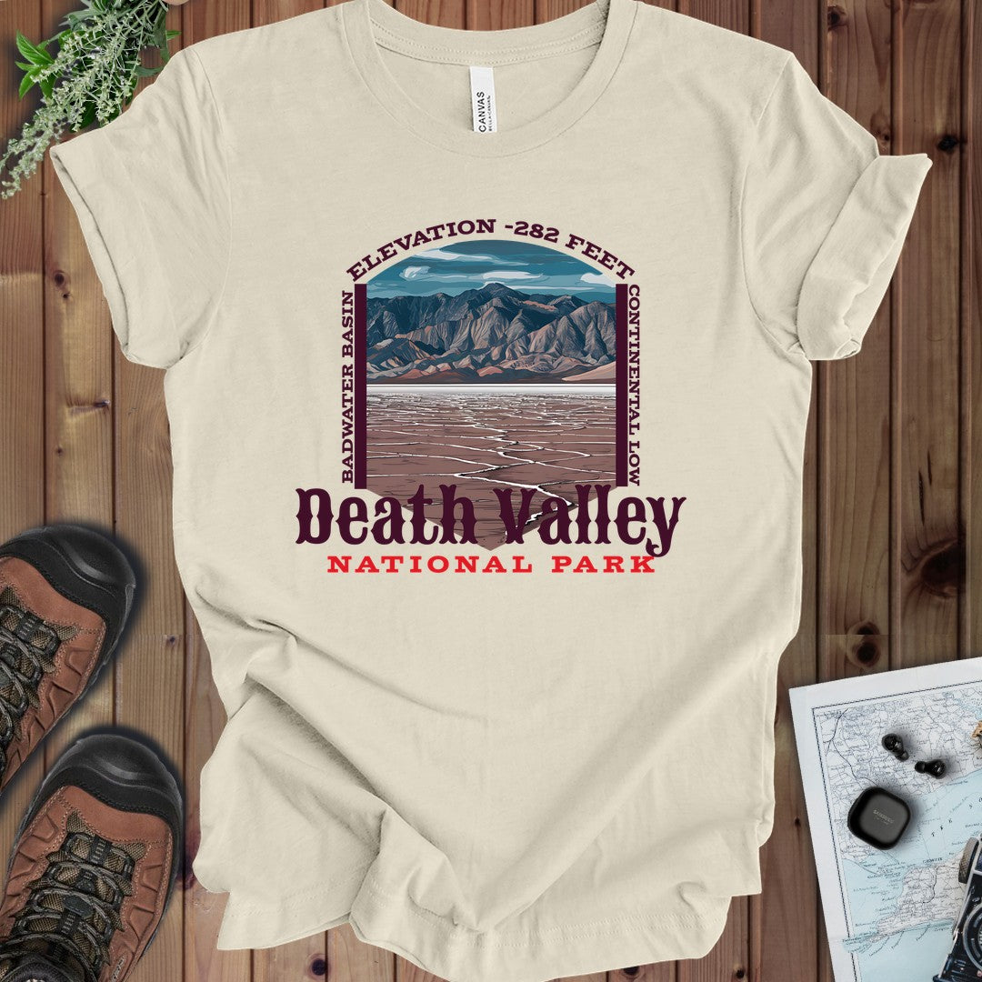 Death Valley National Park Badwater Basin Kids Graphic T-Shirt in Natural
