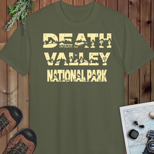 Death Valley National Park Performance T-Shirt in Military Green