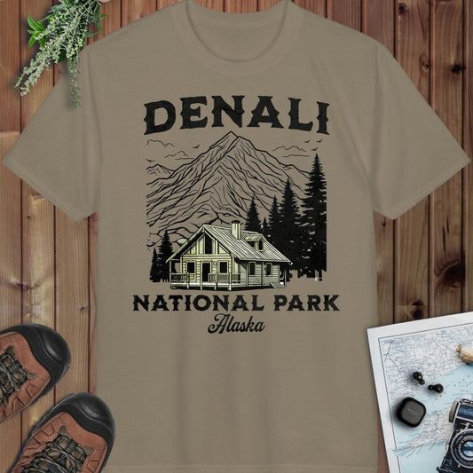 Denali Mountain Cabin Performance T-Shirt in Prairie Dust