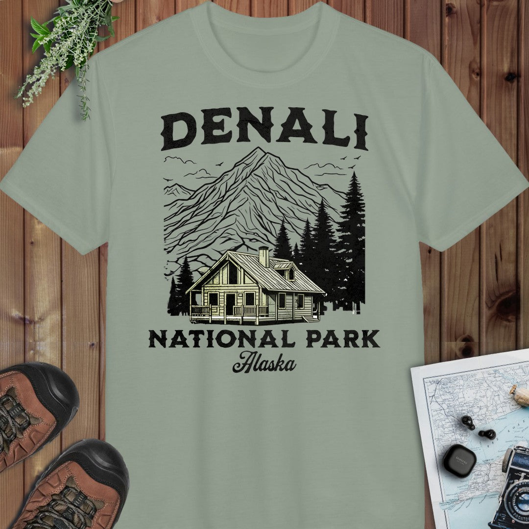 Denali Mountain Cabin Performance T-Shirt in Sage