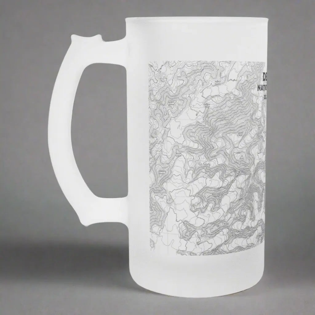 Denali National Park Topographic Pint Mug beer mug teelaunch