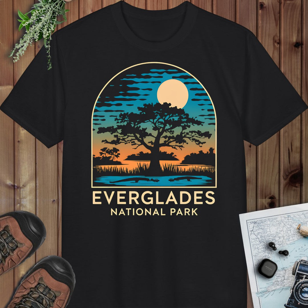 Everglades National Park Fit Florida Trees Performance T-Shirt in Black