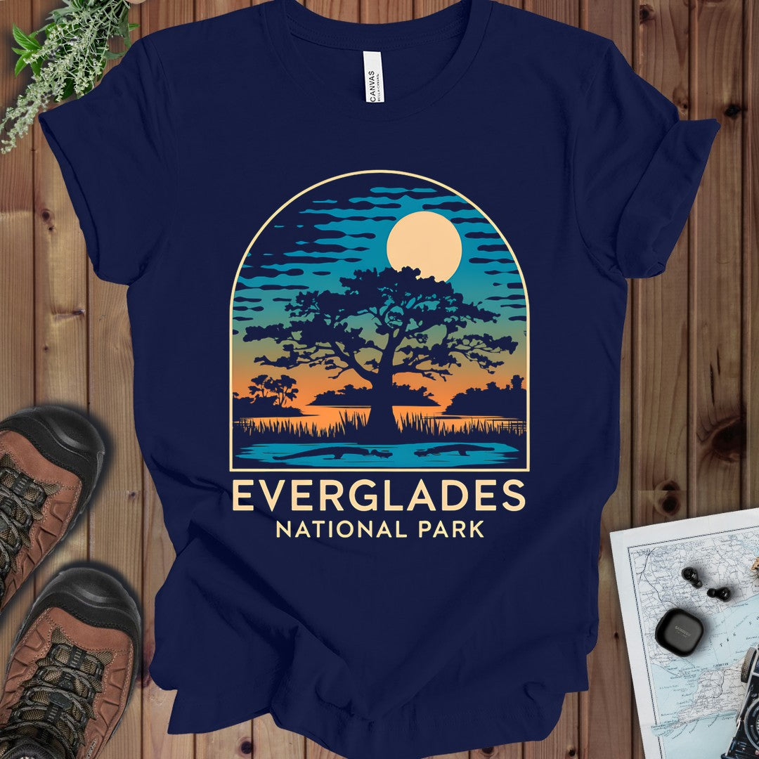 Everglades National Park  Florida Trees Kids Graphic T-Shirt in Navy